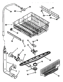 Upper Dishrack And Water Feed parts for Kenmore Dishwasher 665.773882 (665773882, 665 773882) from AppliancePartsPros.com