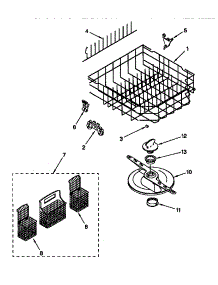 Lower Dishrack parts for Kenmore Dishwasher 665.773882 (665773882, 665 773882) from AppliancePartsPros.com