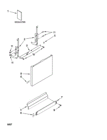 Door And Panel Parts parts for Kenmore Dishwasher 665.77929K700 (66577929K700, 665 77929K700) from AppliancePartsPros.com