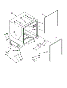 Tub And Frame Parts parts for Kenmore Dishwasher 665.77962K701 (66577962K701, 665 77962K701) from AppliancePartsPros.com