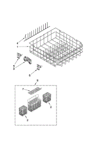 Lower Rack Parts parts for Kenmore Dishwasher 665.77962K702 (66577962K702, 665 77962K702) from AppliancePartsPros.com