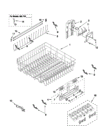 Upper Rack And Track Parts parts for Kenmore Dishwasher 665.77962K704 (66577962K704, 665 77962K704) from AppliancePartsPros.com