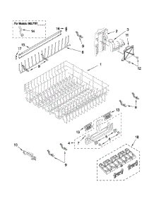 Upper Rack And Track Parts parts for Kenmore Dishwasher 665.77963K703 (66577963K703, 665 77963K703) from AppliancePartsPros.com