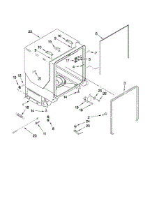Tub And Frame Parts parts for Kenmore Dishwasher 665.77969K702 (66577969K702, 665 77969K702) from AppliancePartsPros.com