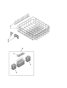 Lower Rack Parts parts for Kenmore Dishwasher 665.77972K703 (66577972K703, 665 77972K703) from AppliancePartsPros.com