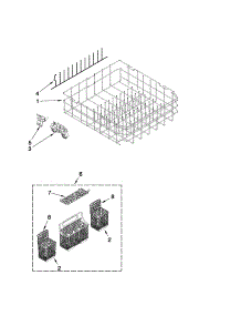 Lower Rack Parts parts for Kenmore Dishwasher 665.77972K704 (66577972K704, 665 77972K704) from AppliancePartsPros.com