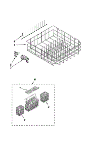 Lower Rack Parts, Optional Parts (Not Included) parts for Kenmore Dishwasher 665.77973K701 (66577973K701, 665 77973K701) from AppliancePartsPros.com