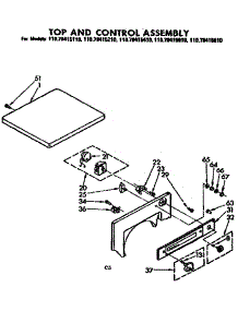 Top And Control Assembly parts for Kenmore Dryer 110.78415110 (11078415110, 110 78415110) from AppliancePartsPros.com