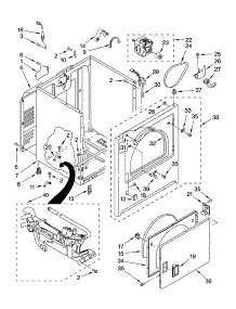 Cabinet Parts parts for Kenmore Dryer 110.78422700 (11078422700, 110 78422700) from AppliancePartsPros.com