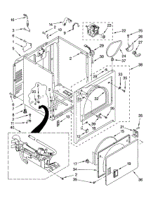 Cabinet Parts parts for Kenmore Dryer 110.78442700 (11078442700, 110 78442700) from AppliancePartsPros.com