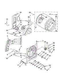 Bulkhead Parts parts for Kenmore Dryer 110.78442700 (11078442700, 110 78442700) from AppliancePartsPros.com