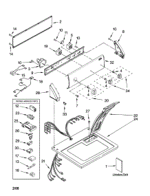 Top And Console Parts parts for Kenmore Dryer 110.78522700 (11078522700, 110 78522700) from AppliancePartsPros.com