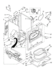 Cabinet Parts parts for Kenmore Dryer 110.78532700 (11078532700, 110 78532700) from AppliancePartsPros.com