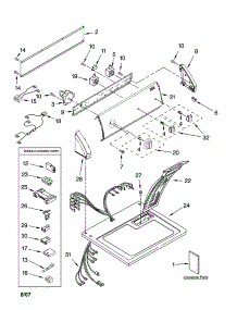 Top And Console Parts parts for Kenmore Dryer 110.78532700 (11078532700, 110 78532700) from AppliancePartsPros.com