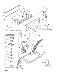 Top And Console Parts parts for Kenmore Dryer 110.78622700 (11078622700, 110 78622700) from AppliancePartsPros.com