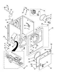 Cabinet Parts parts for Kenmore Dryer 110.78652700 (11078652700, 110 78652700) from AppliancePartsPros.com