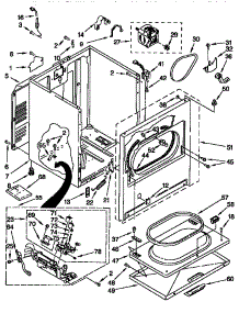 Cabinet parts for Kenmore Dryer 110.78702894 (11078702894, 110 78702894) from AppliancePartsPros.com