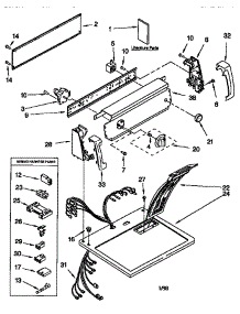 Top And Console parts for Kenmore Dryer 110.78702894 (11078702894, 110 78702894) from AppliancePartsPros.com