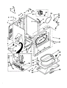 Cabinet parts for Kenmore Dryer 110.78702895 (11078702895, 110 78702895) from AppliancePartsPros.com