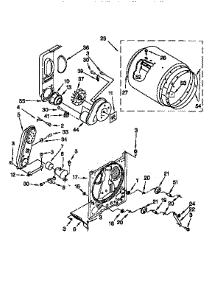 Bulkhead parts for Kenmore Dryer 110.78712890 (11078712890, 110 78712890) from AppliancePartsPros.com
