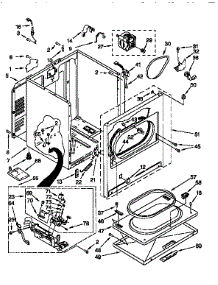 Cabinet parts for Kenmore Dryer 110.78712890 (11078712890, 110 78712890) from AppliancePartsPros.com