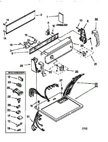 Top And Console parts for Kenmore Dryer 110.78712890 (11078712890, 110 78712890) from AppliancePartsPros.com
