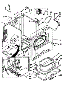 Cabinet parts for Kenmore Dryer 110.78712894 (11078712894, 110 78712894) from AppliancePartsPros.com