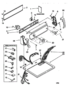 Top  And Console parts for Kenmore Dryer 110.78712894 (11078712894, 110 78712894) from AppliancePartsPros.com