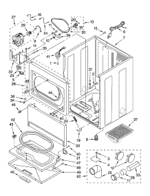 Cabinet Parts parts for Kenmore Dryer 110.78722700 (11078722700, 110 78722700) from AppliancePartsPros.com