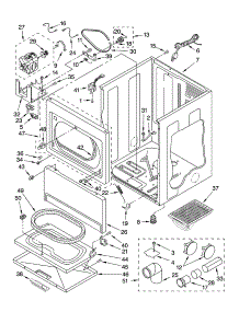 Cabinet Parts parts for Kenmore Dryer 110.78732700 (11078732700, 110 78732700) from AppliancePartsPros.com