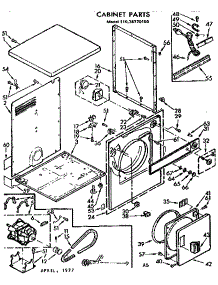 Cabinet Parts parts for Kenmore Dryer 110.78770200 (11078770200, 110 78770200) from AppliancePartsPros.com