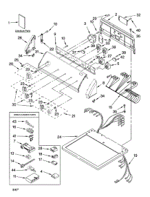 Top And Console Parts parts for Kenmore Dryer 110.78822700 (11078822700, 110 78822700) from AppliancePartsPros.com