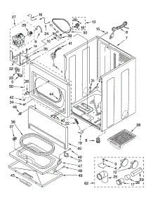 Cabinet Parts parts for Kenmore Dryer 110.78822700 (11078822700, 110 78822700) from AppliancePartsPros.com