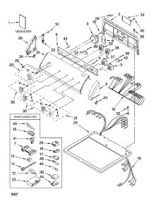 Top And Console Parts parts for Kenmore Dryer 110.78837700 (11078837700, 110 78837700) from AppliancePartsPros.com