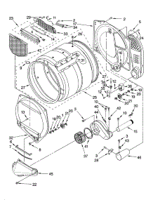 Bulkhead Parts parts for Kenmore Dryer 110.78837700 (11078837700, 110 78837700) from AppliancePartsPros.com