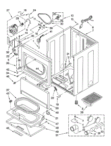 Cabinet Parts parts for Kenmore Dryer 110.78842700 (11078842700, 110 78842700) from AppliancePartsPros.com