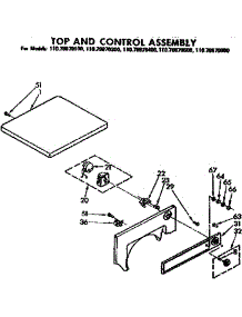 Top & Control Asm parts for Kenmore Dryer 110.78870400 (11078870400, 110 78870400) from AppliancePartsPros.com