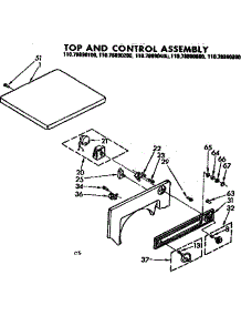 Top And Control Assembly parts for Kenmore Dryer 110.78890400 (11078890400, 110 78890400) from AppliancePartsPros.com