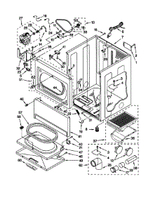 Cabinet parts for Kenmore Dryer 110.78932791 (11078932791, 110 78932791) from AppliancePartsPros.com