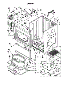 Cabinet parts for Kenmore Dryer 110.78932792 (11078932792, 110 78932792) from AppliancePartsPros.com