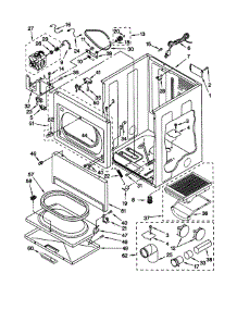 Cabinet parts for Kenmore Dryer 110.78942891 (11078942891, 110 78942891) from AppliancePartsPros.com