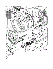 Bulkhead parts for Kenmore Dryer 110.78942891 (11078942891, 110 78942891) from AppliancePartsPros.com