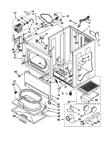 Cabinet parts for Kenmore Dryer 110.78942892 (11078942892, 110 78942892) from AppliancePartsPros.com