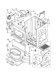 Cabinet Parts parts for Kenmore Dryer 110.78944890 (11078944890, 110 78944890) from AppliancePartsPros.com