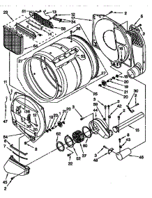 Bulkhead parts for Kenmore Dryer 110.78972890 (11078972890, 110 78972890) from AppliancePartsPros.com