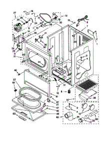 Cabinet parts for Kenmore Dryer 110.78972891 (11078972891, 110 78972891) from AppliancePartsPros.com