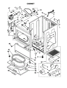 Cabinet parts for Kenmore Dryer 110.78972892 (11078972892, 110 78972892) from AppliancePartsPros.com
