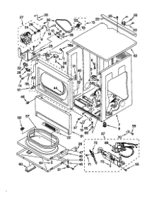 Upper Cabinet / Front Panel parts for Kenmore Dryer 110.79082990 (11079082990, 110 79082990) from AppliancePartsPros.com