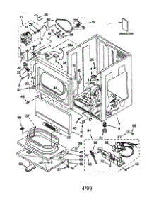 Lower Cabinet / Front Panel parts for Kenmore Dryer 110.79082990 (11079082990, 110 79082990) from AppliancePartsPros.com