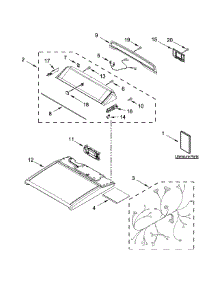 Top And Console Parts parts for Kenmore Dryer 110.79132413 (11079132413, 110 79132413) from AppliancePartsPros.com